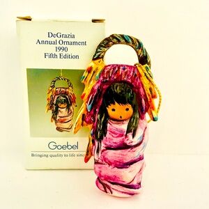 DeGrazia Ornament Ted De Grazia Goebel Ornament Pink Papoose
